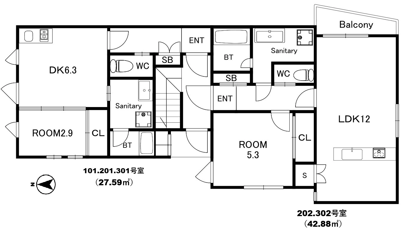 間取り図 1DK・1LDK